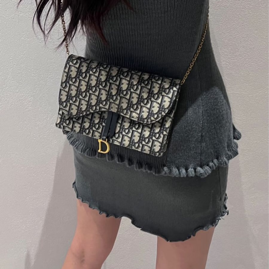 全配🈶台灣購證❤️ Dior #老花 #大號 #woc #馬鞍包-1