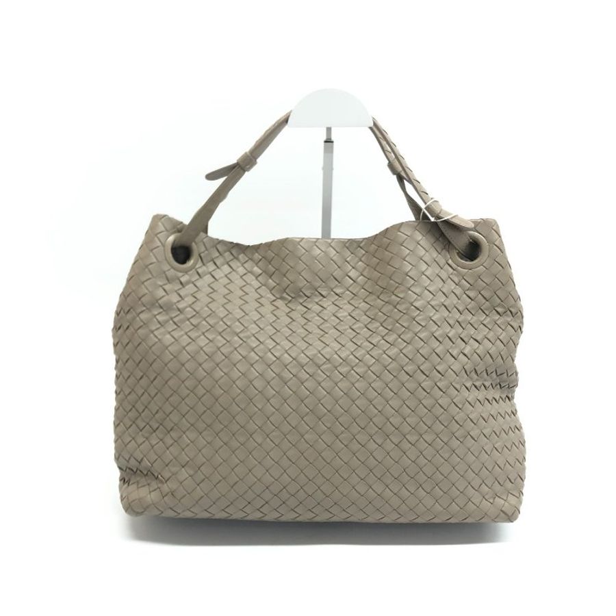 BOTTEGA VENETA bv 灰色 bella 雙橋 編織 肩背包-1
