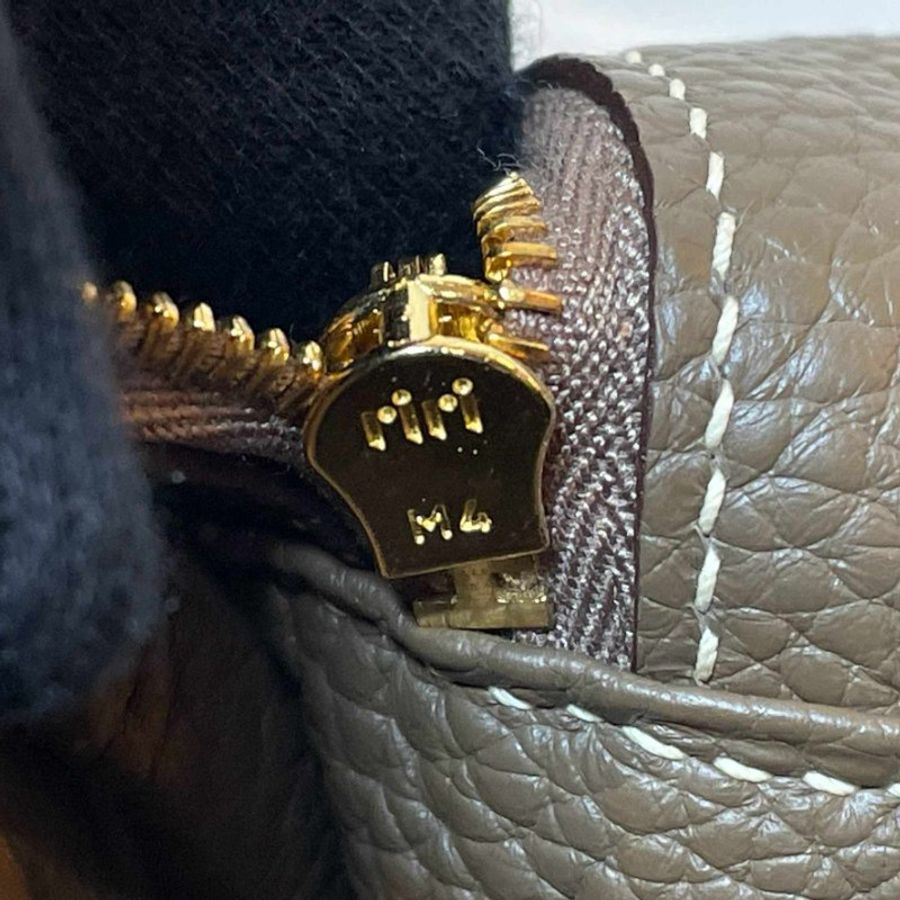 【H0042】HERMES 大象灰色 18 Etoupe TC牛皮金釦 Lindy 26 二用包-11