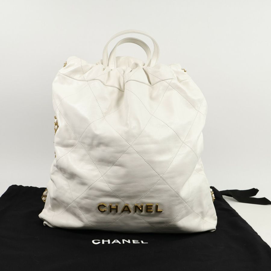 CHANEL 牛皮皮革Chanel 22 Backpack背包-4