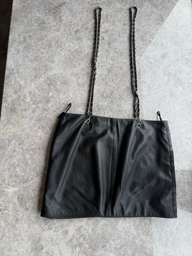 Chanel高级手工坊系列羊皮短裙fr38~~-1