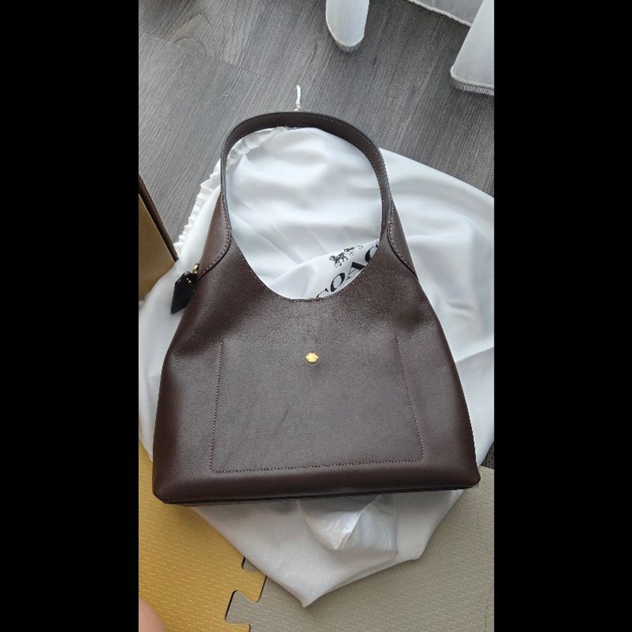 <全新閒置品>Coach Brooklyn 28 楓葉棕 (送內膽包 價值500)-1