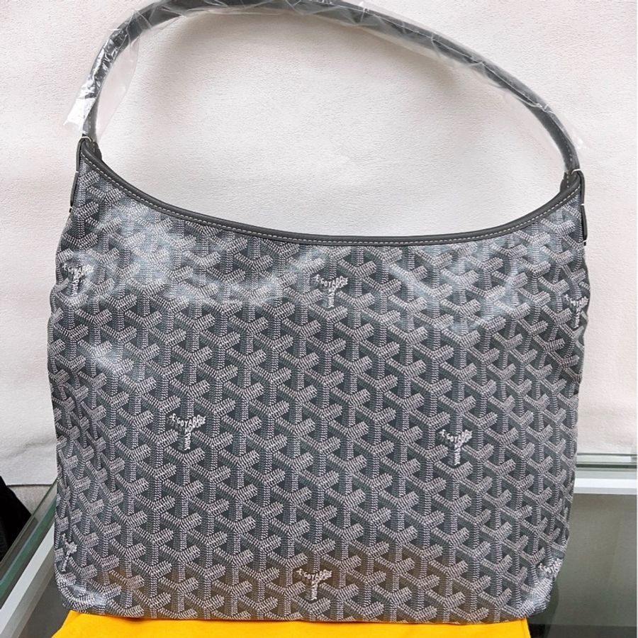全新 Goyard boheme hobo 灰色老花肩背包-1