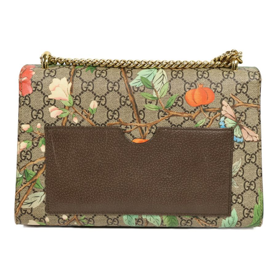 GUCCI 塗層帆布Padlock GG Medium鏈帶肩背袋-1