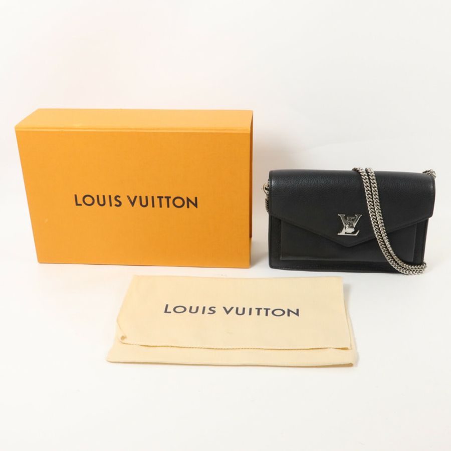 LOUIS VUITTON 牛皮皮革Mylockme鏈帶肩背袋-8