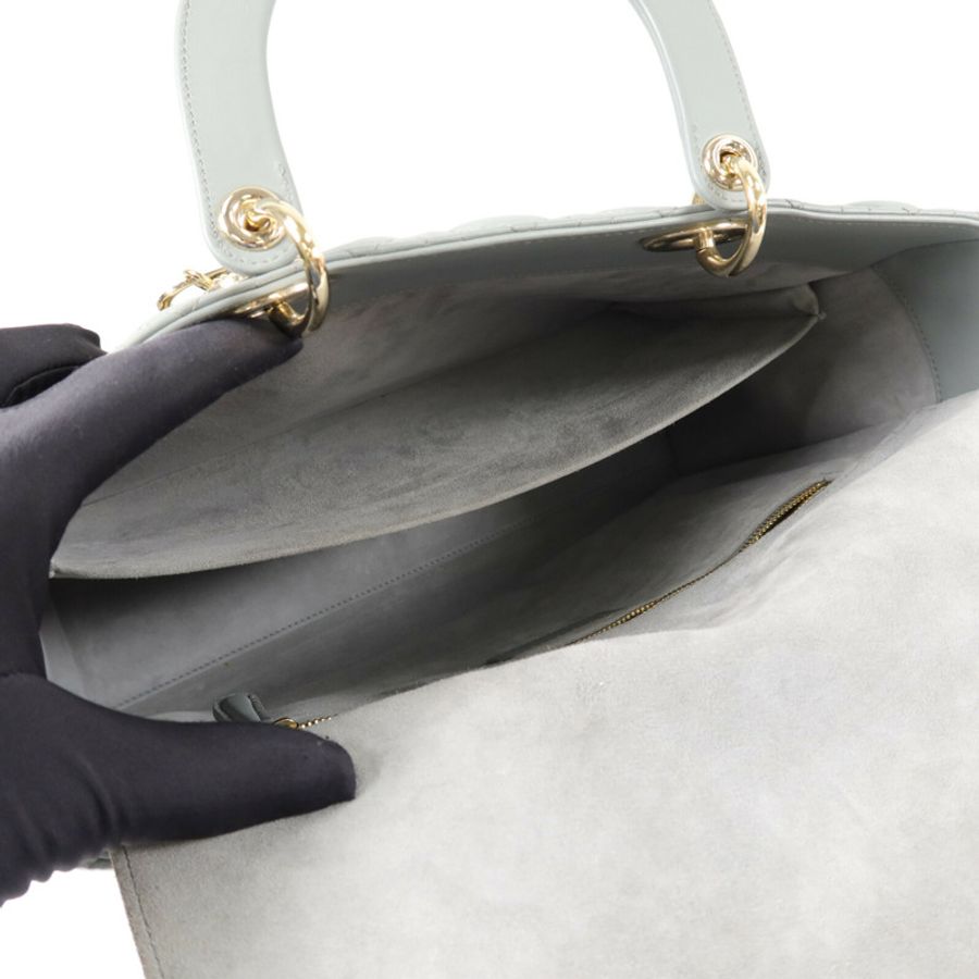 Dior 羊皮皮革Lady Dior Large手挽袋-4