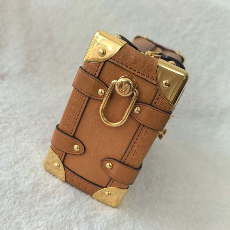 LV 路易威登 side trunk 谷愛凌 小號 手提包單肩包斜挎包 棕色-4