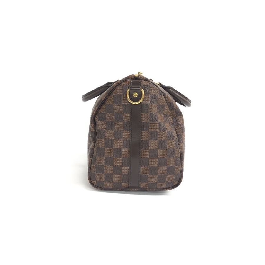 Louis Vuitton lv 棕棋盤格 speedy30 肩背包-3