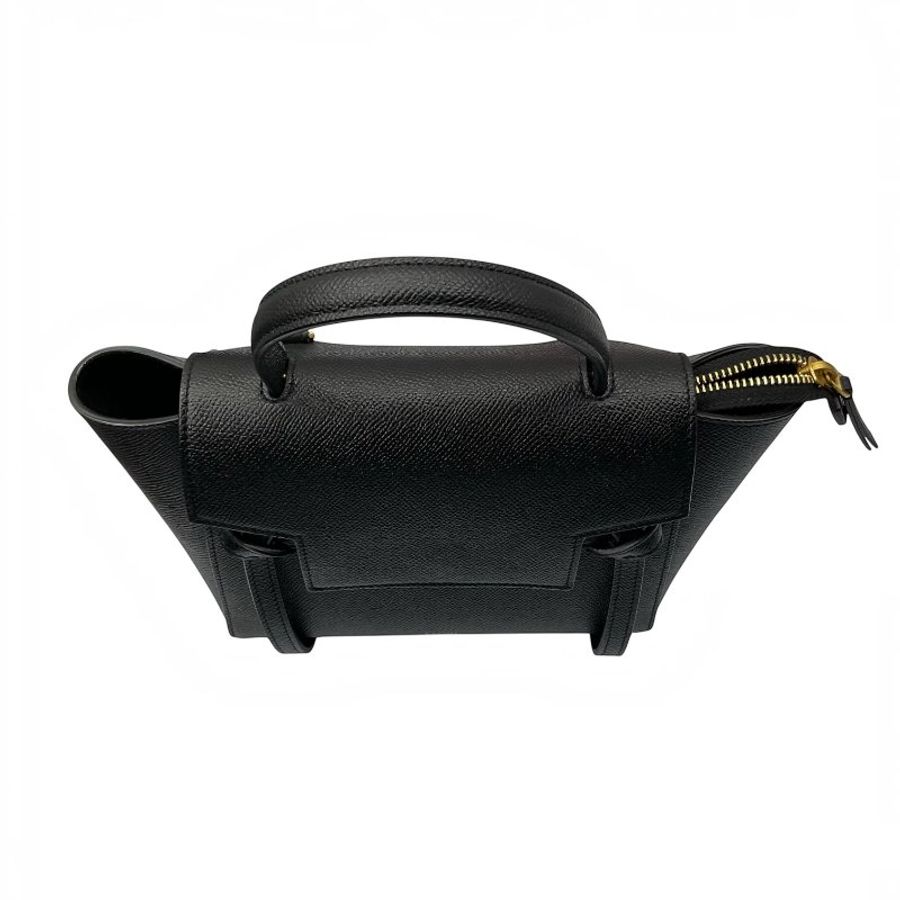 CELINE 賽琳 Nano Belt Bag 黑色牛皮 手挽 肩背 兩用袋-8