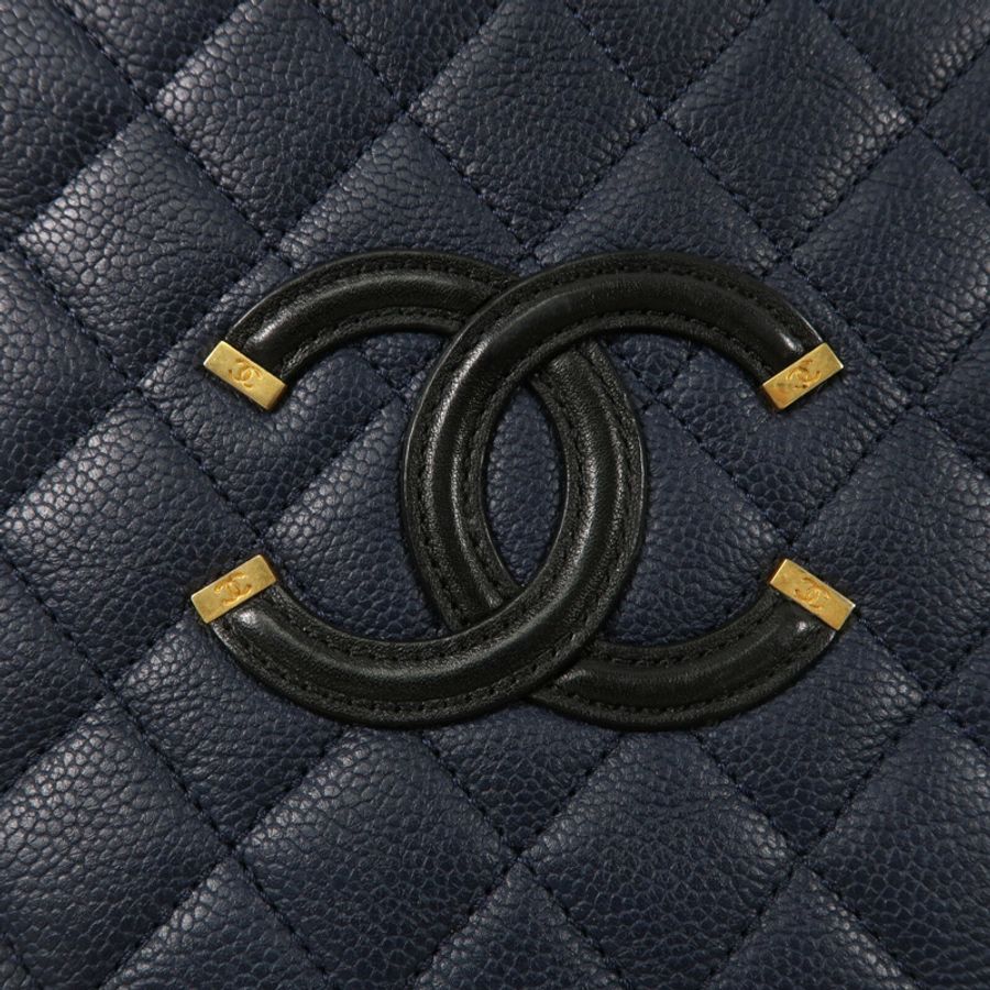 CHANEL 牛皮皮革Vanity Case鏈帶手挽肩背兩用袋-7