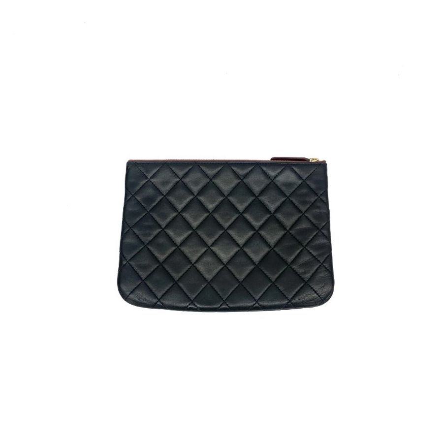Chanel 黑金 cf 小號 羊皮 20開 手包-1