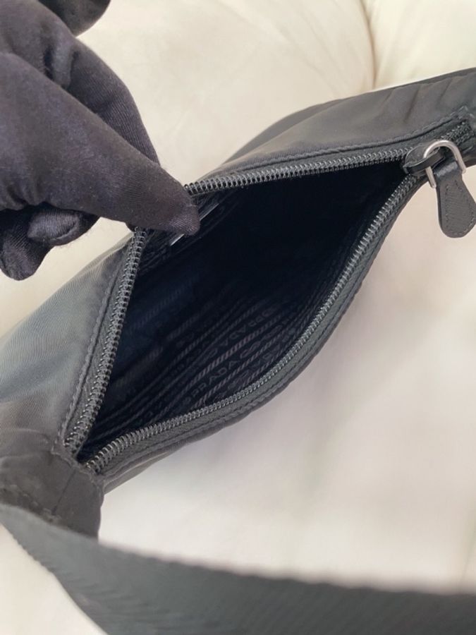 普拉達 Prada 2000 黑色hobo腋下包 無附件-8