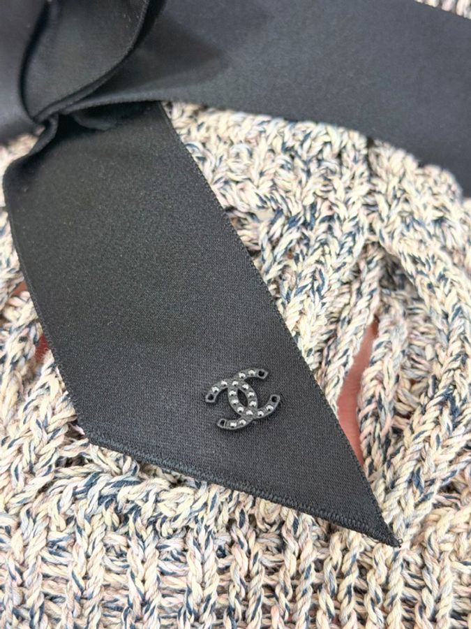 Chanel 25S Runway 走秀款 混色針織背心 Size 36-9