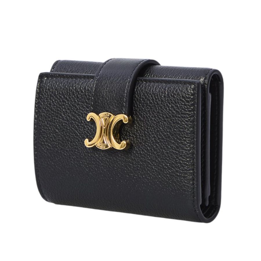 【CELINE】Nino 凱旋門 牛皮 零錢包 卡夾 皮夾 短夾 黑色 10M963GHH.38NO-1