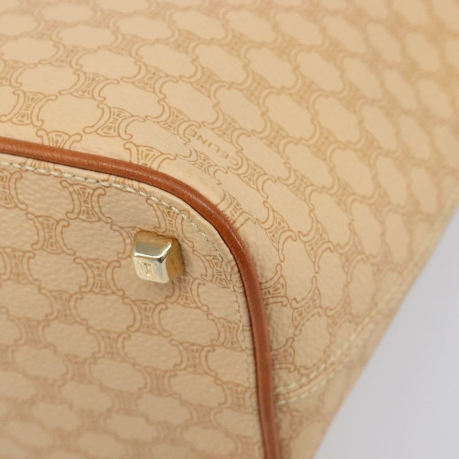 【日本直送】CELINE Macadam帆布配件包 PVC皮革 米色 金色 正品 206085V-15