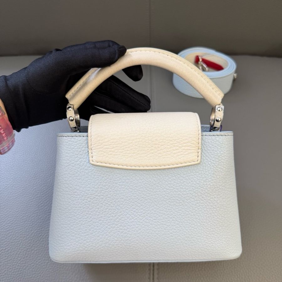 LV路易威登 拼色Capucines手提包 mini號-3
