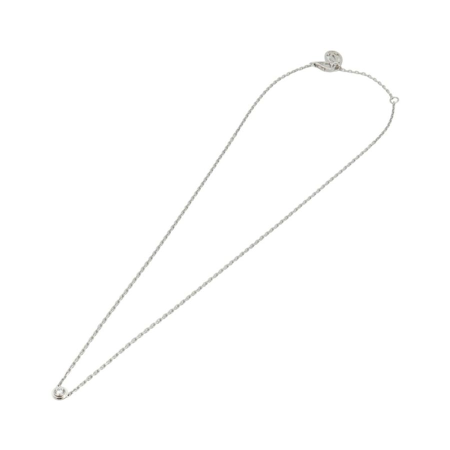 CARTIER 18K白金Damour Diamants Legers鑽石項鍊-3