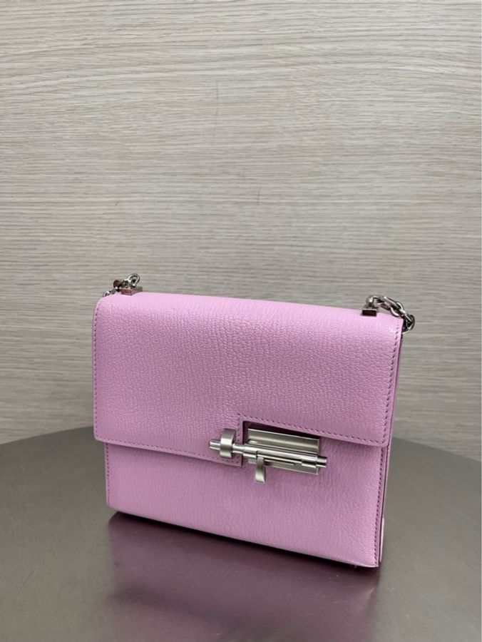 Hermès 愛馬仕 手槍包mini X9錦葵紫-6