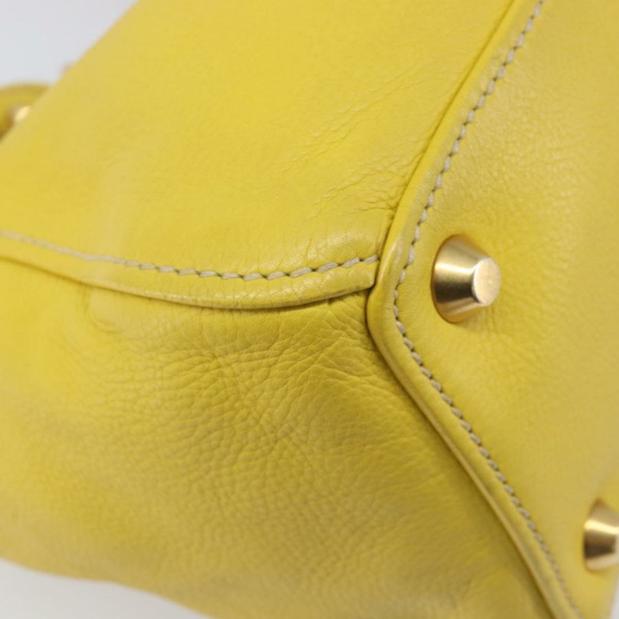 【日本直送】Miu Miu 手提包 皮革 黃色 金色 正品 am12779V-17