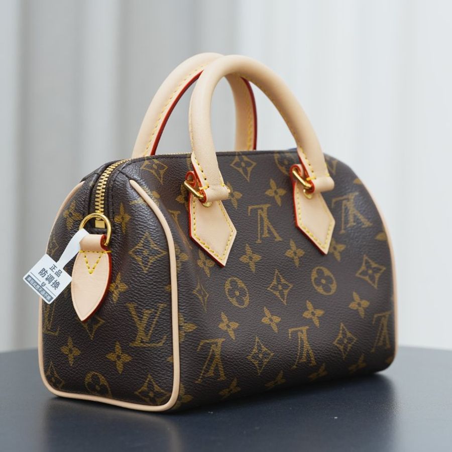 LOUIS VUITTON Speedy Bandoulière 20 M46222 Monogram 老花粉紅提花寬肩帶|No Lock & Key|閒置A級成色-2