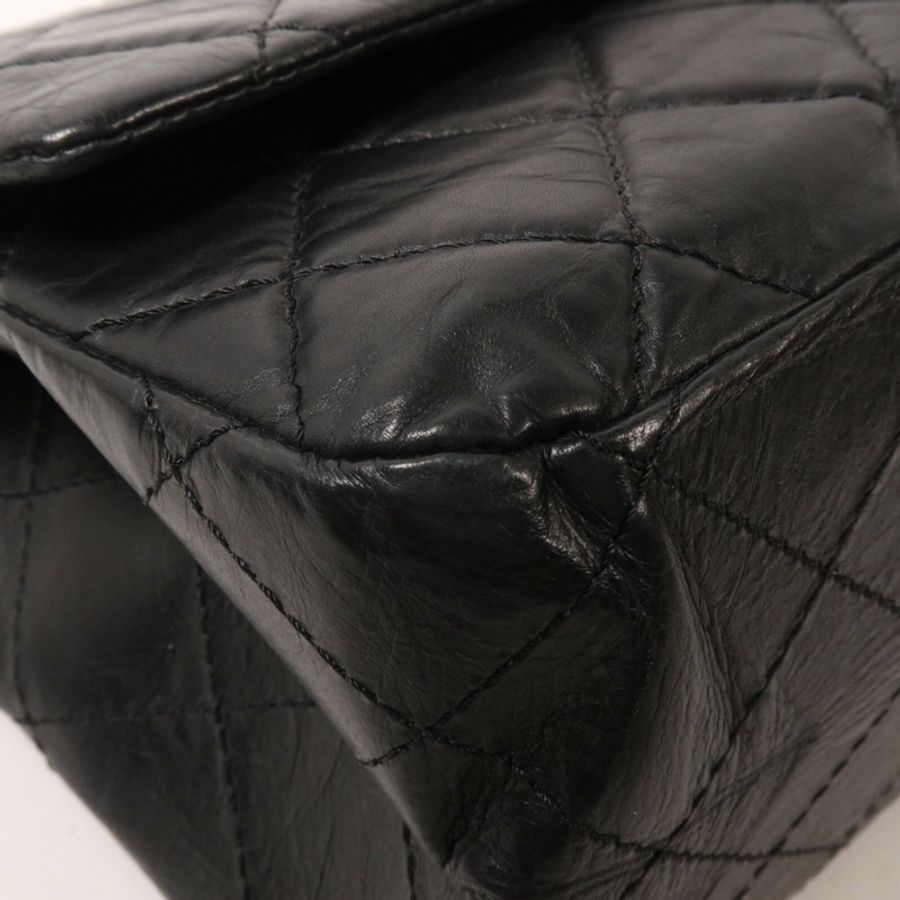 CHANEL 牛皮皮革2.55 Reissue 226 Double Flap Bag鏈帶肩背袋-13
